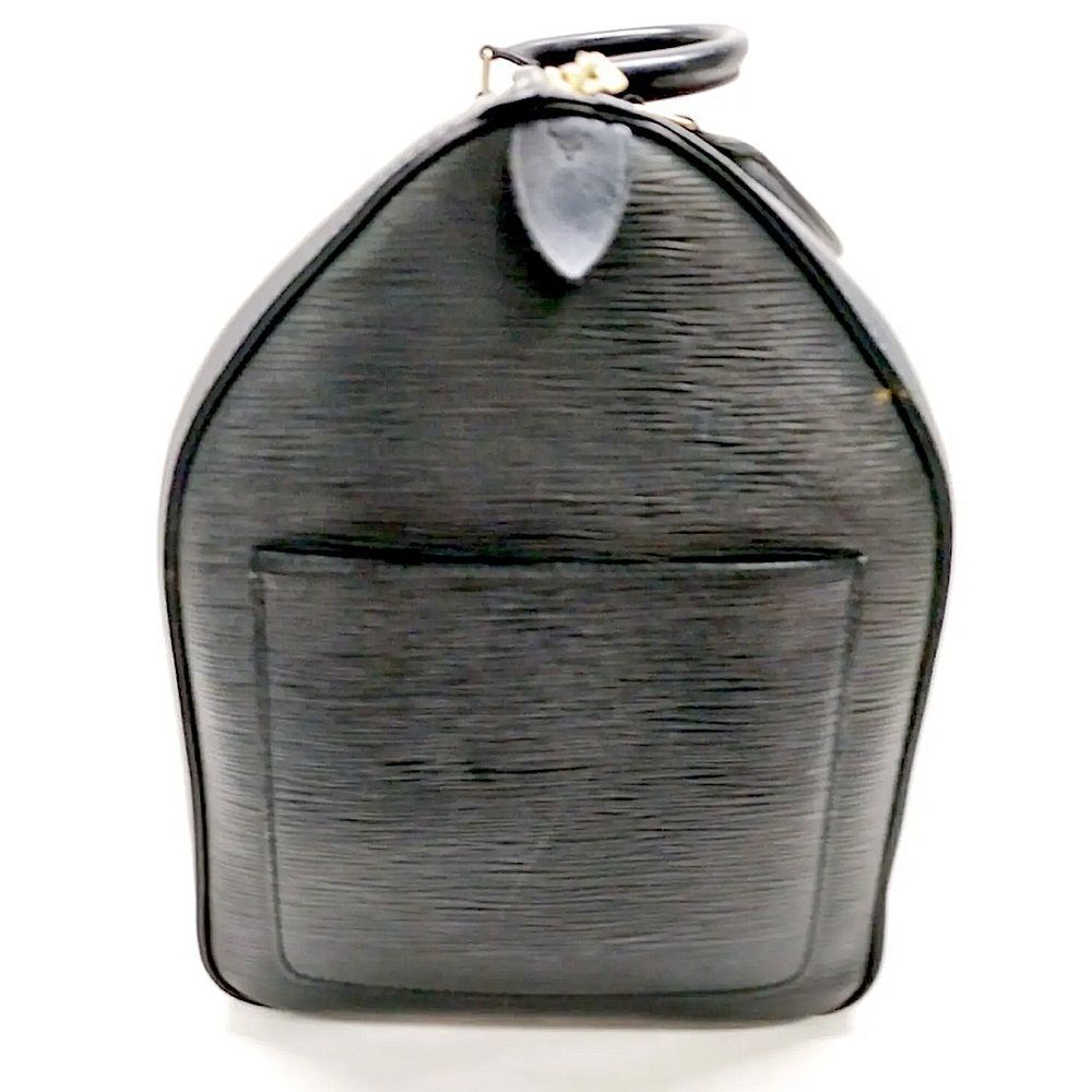 LOUIS VUITTON Black Epi Keepall LV50 Boston Weekend Travel Duffle Bag VI8911 - Picture 7 of 16